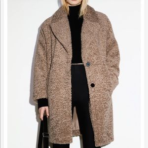 Zara Faux Shearling Teddy Coat